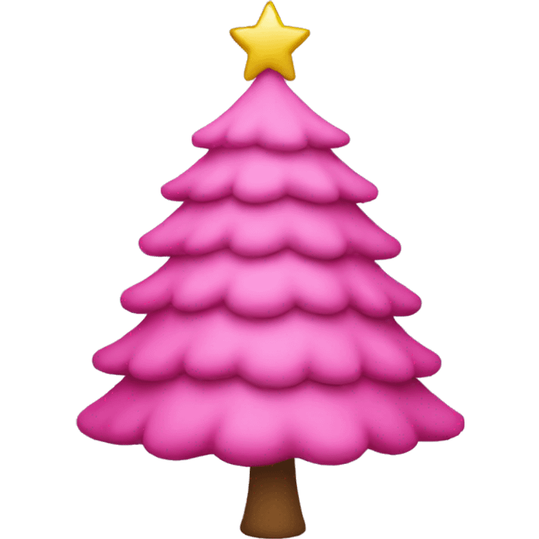 Pink Christmas tree emoji