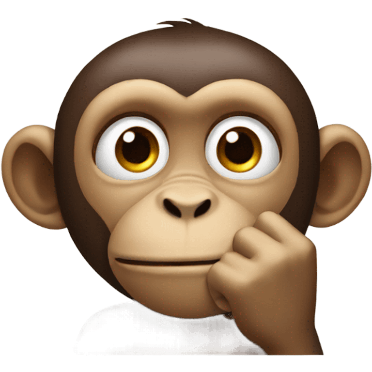 Monkey covering its mouth with its hand  emoji