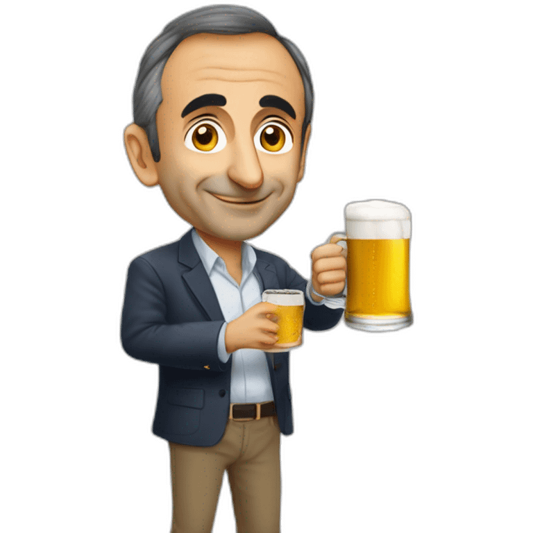 eric zemmour qui boit une biere emoji