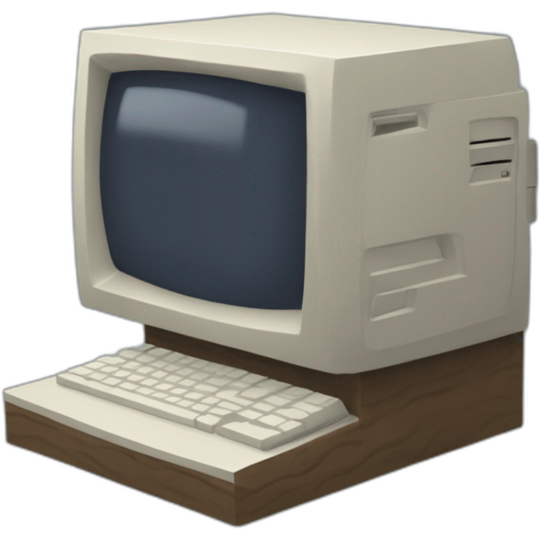 computer in minecarft style emoji