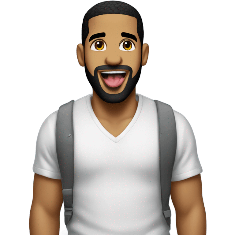 drake with tongue sticking out  emoji