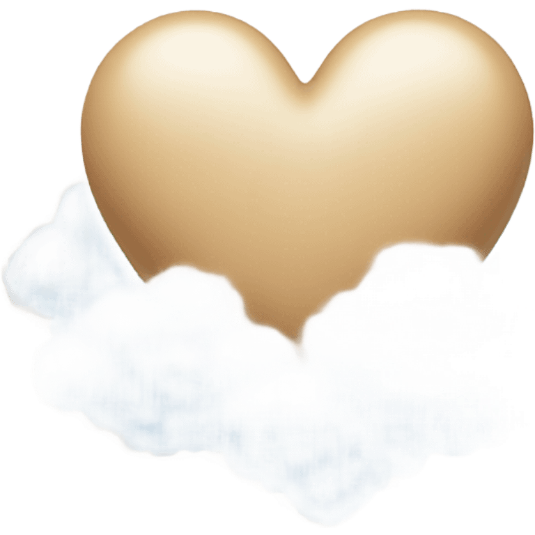 beige heart + cloud emoji