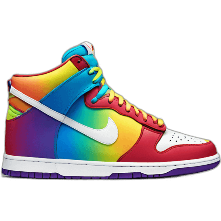 rainbow nike dunk emoji