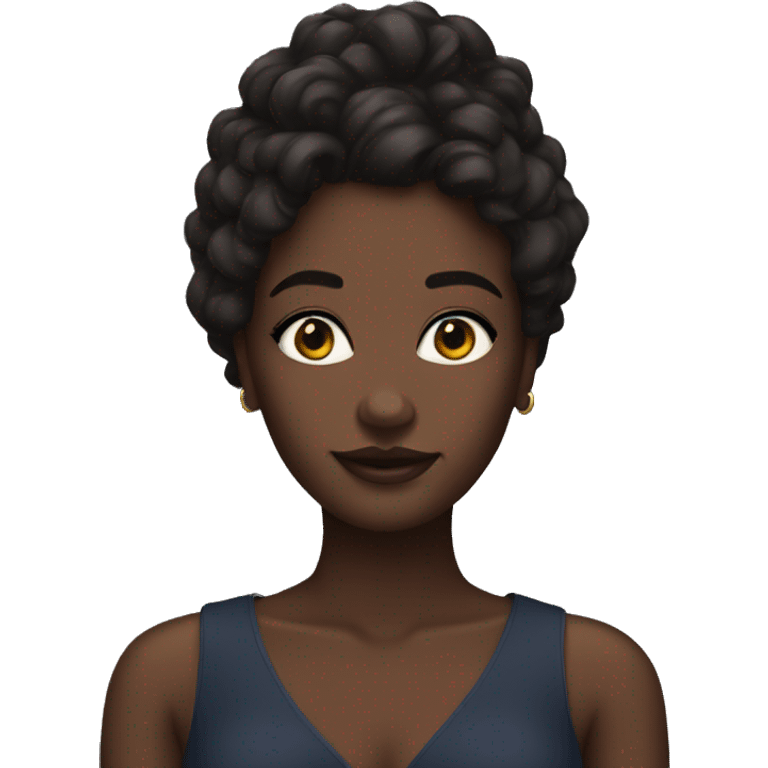 realistic solo dark-skinned beauty emoji