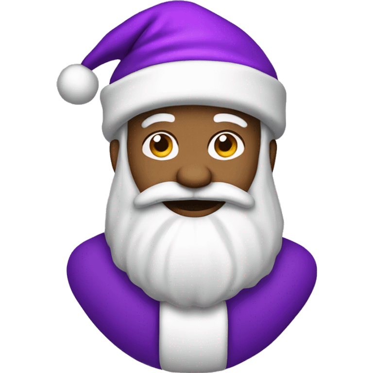 Santa claus with a purple hat emoji