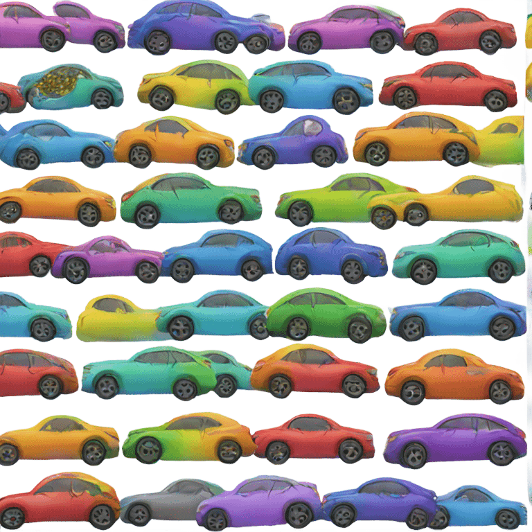 rainbow car emoji