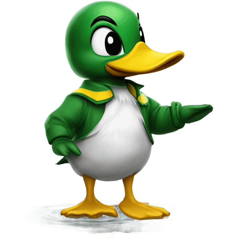 University of Oregon Duck mascot, puddles  emoji