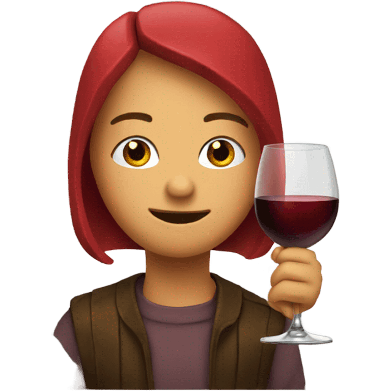 Drinking wine  emoji