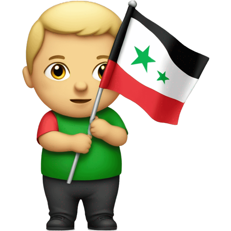 fat boy holding syrian flag emoji