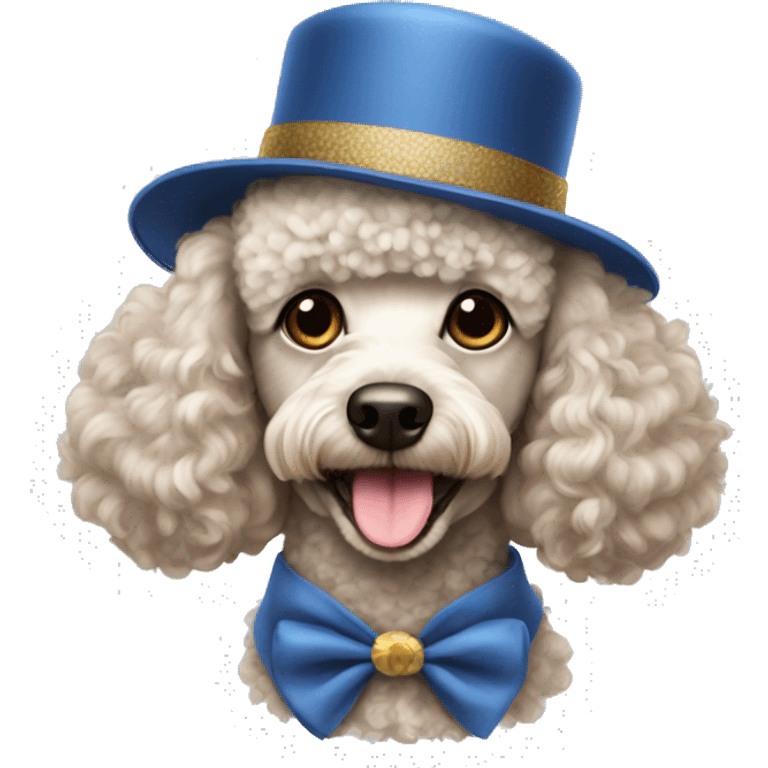 poodle wearing hat emoji