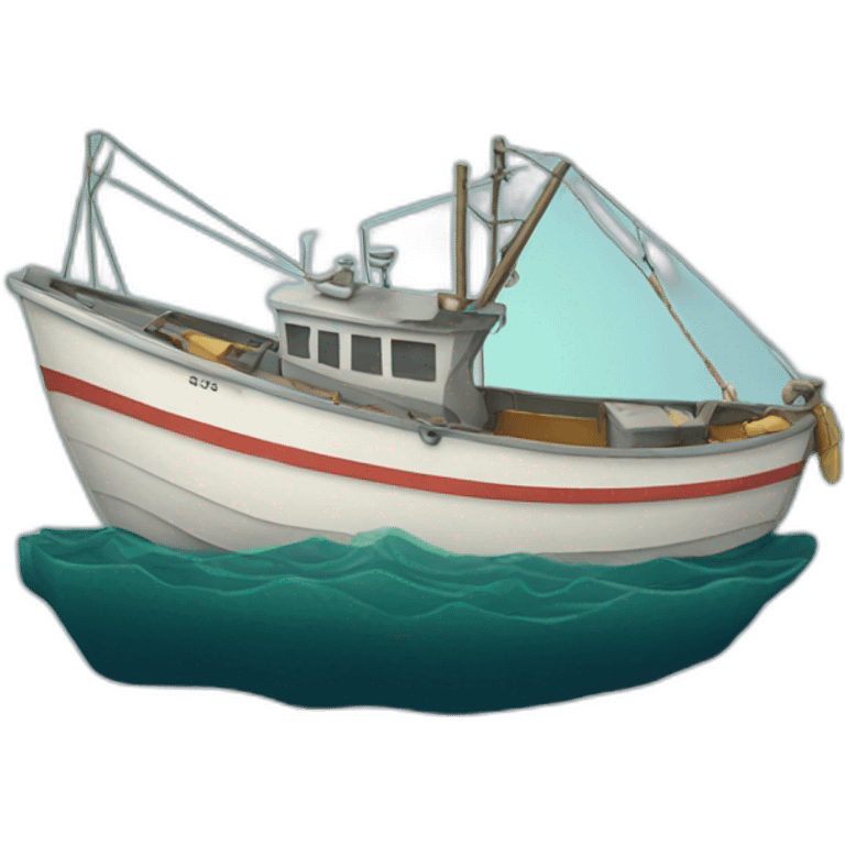 Fishing boat emoji