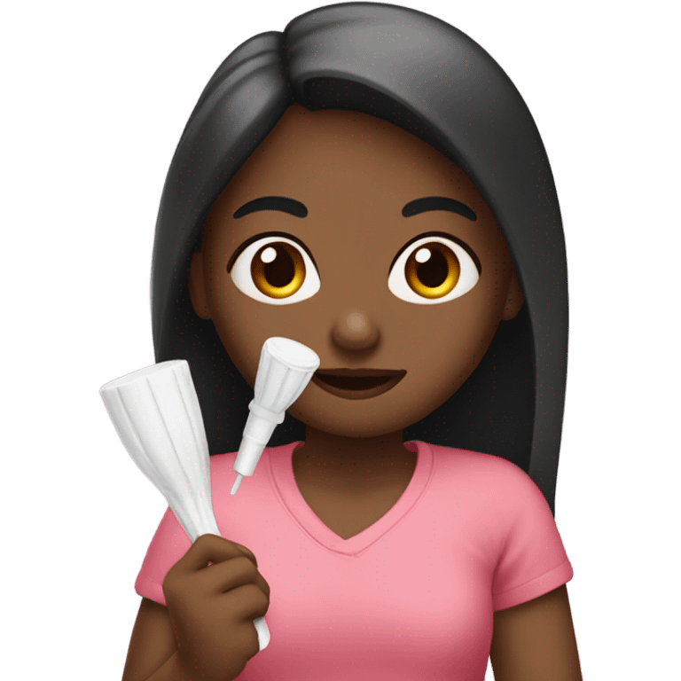 girl holding tampon  emoji