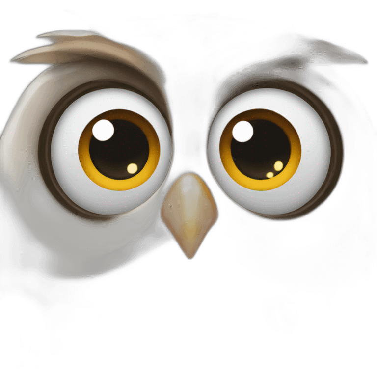 a goofy owl emoji