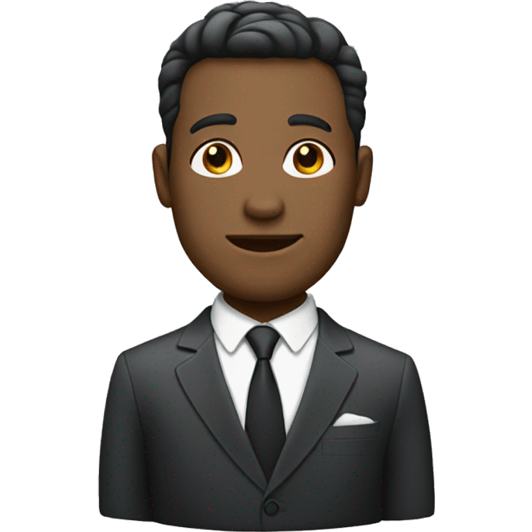 White men in suit emoji