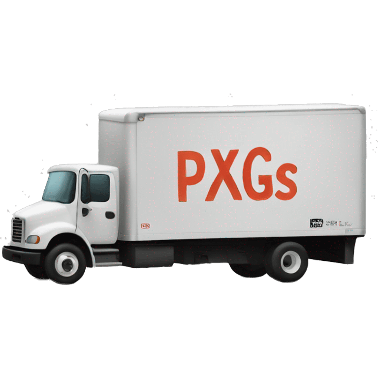 Boxtruck with letters "PGS” on the side emoji