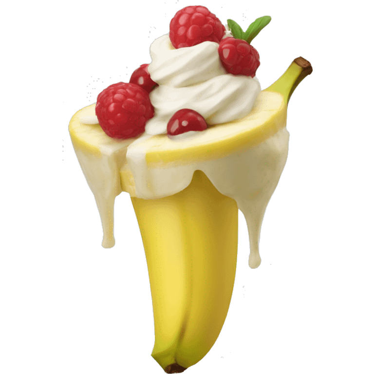 peeled banana split emoji