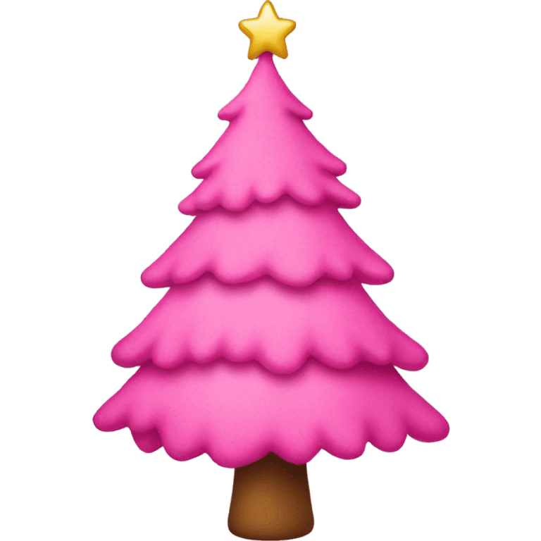 Pink Christmas tree  emoji