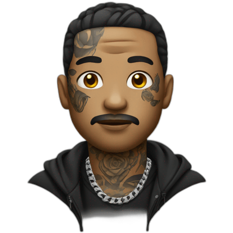 gangster with face tattoo emoji