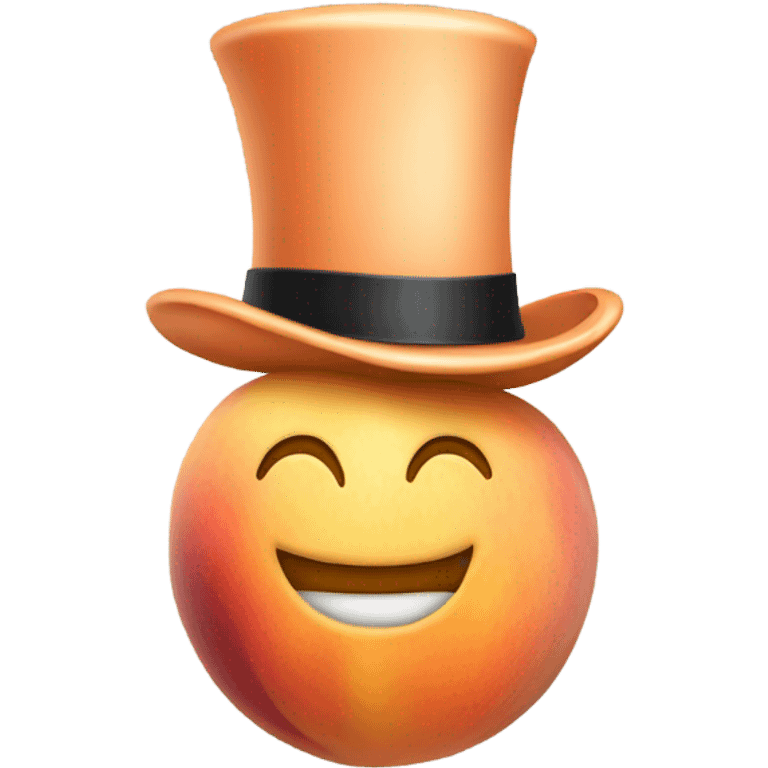 Peach wearing a top hat emoji