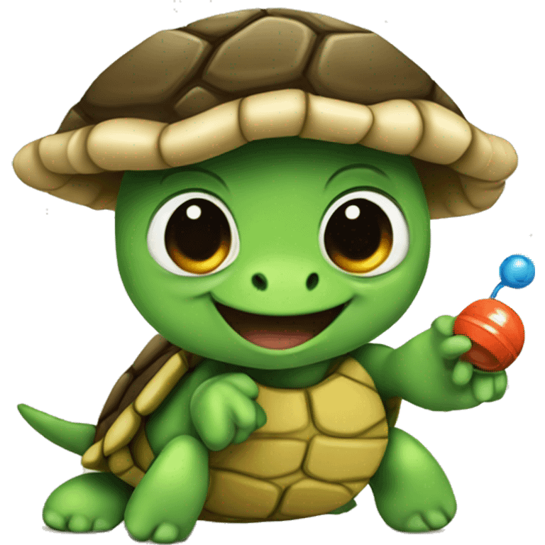 Turtle with yoyo emoji