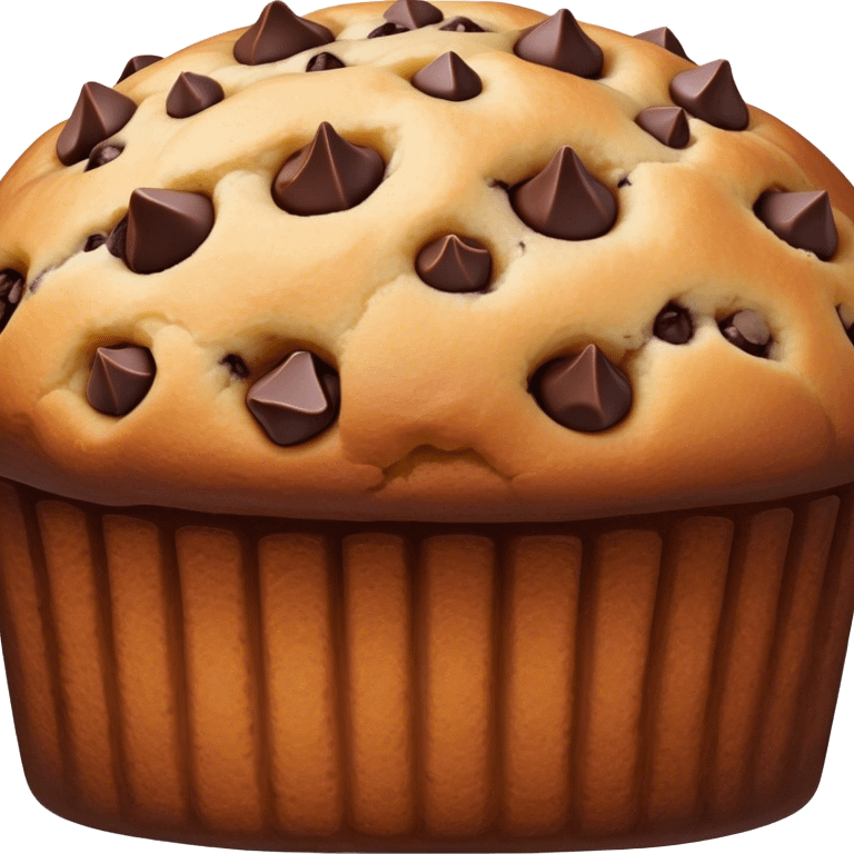 Gooey chocolate chip muffin emoji