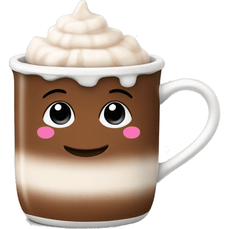 Hot cocoa in a cute neutral mug emoji