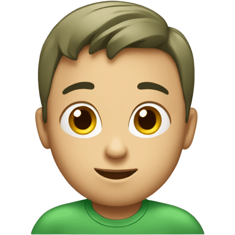 Green tshirt smart boy emoji