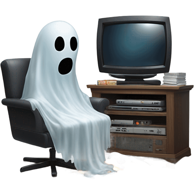 sad ghost playing video game emoji