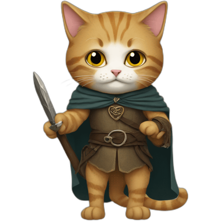 cat in a lord of the rings costume emoji