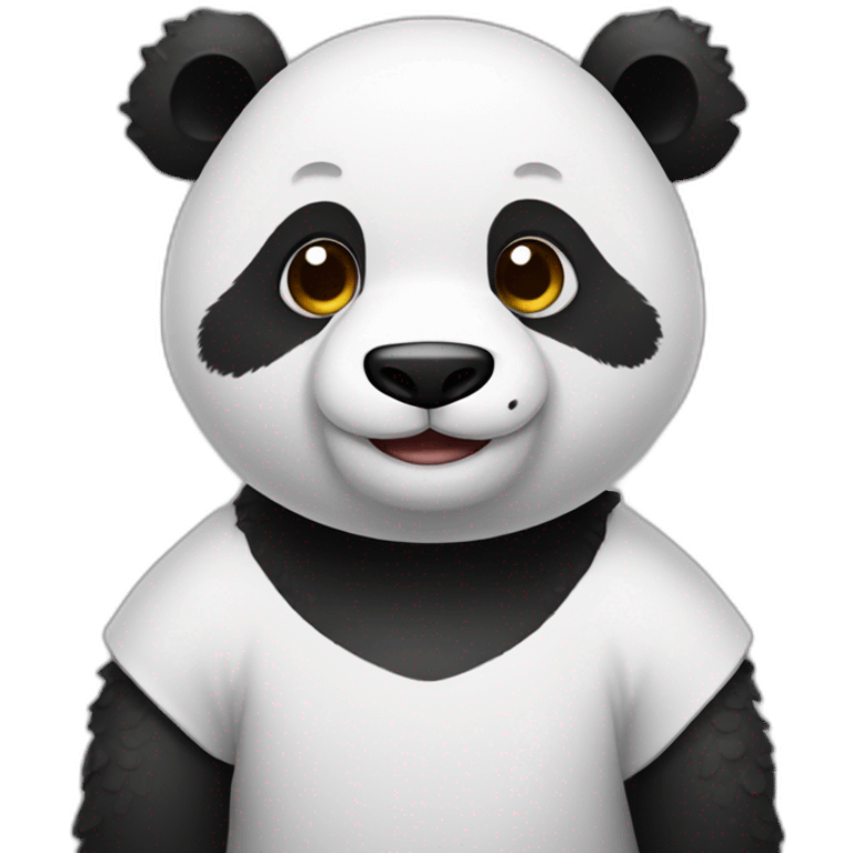 A panda bear mixed with a dino emoji