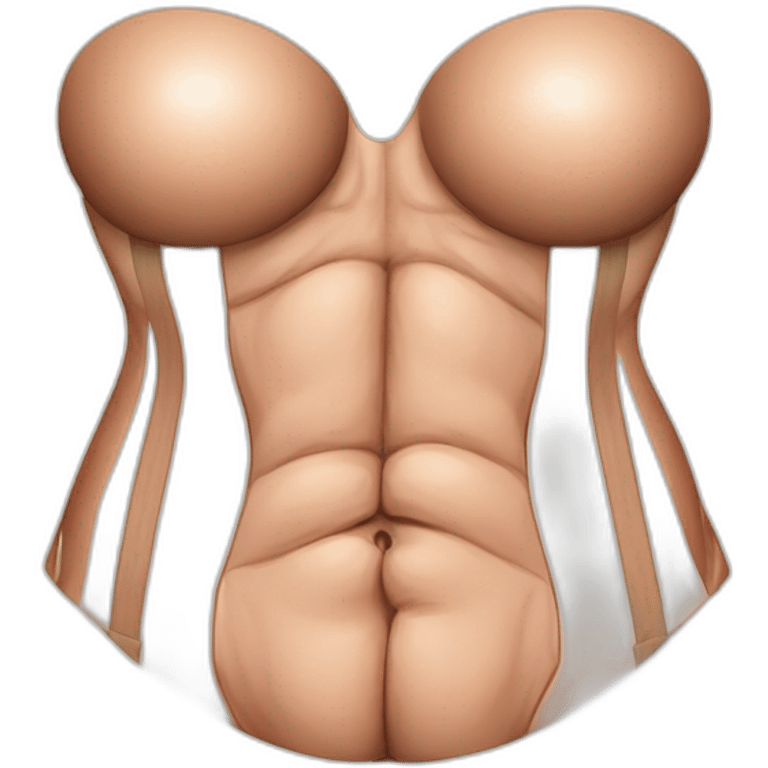 woman's abdomen art school scheme anatomy of body art emoji