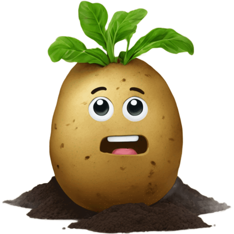 potato with soil emoji