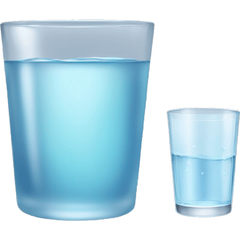 The same glass of water and an empty glass together emoji