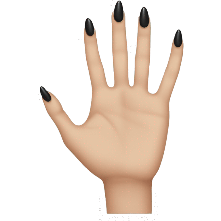 Hand with black nails emoji