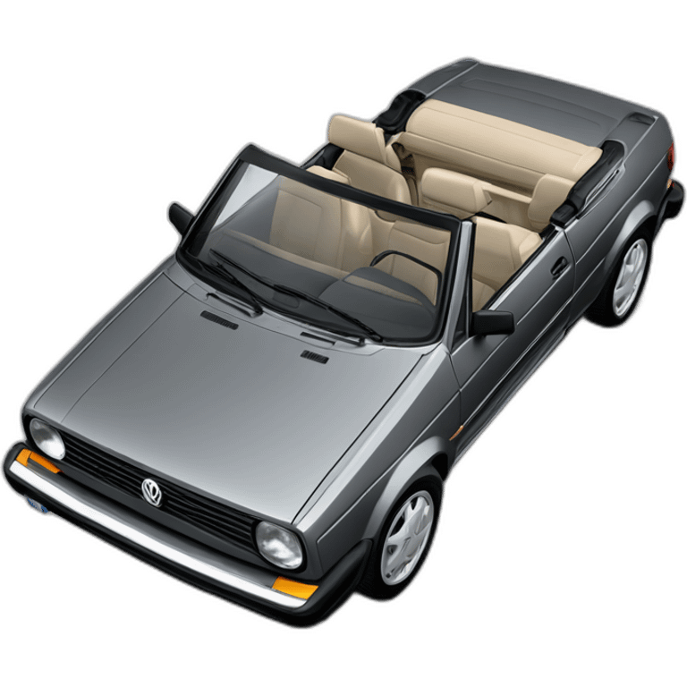 car Volkswagen golf 1993 cabriolet metallic gray karmann emoji