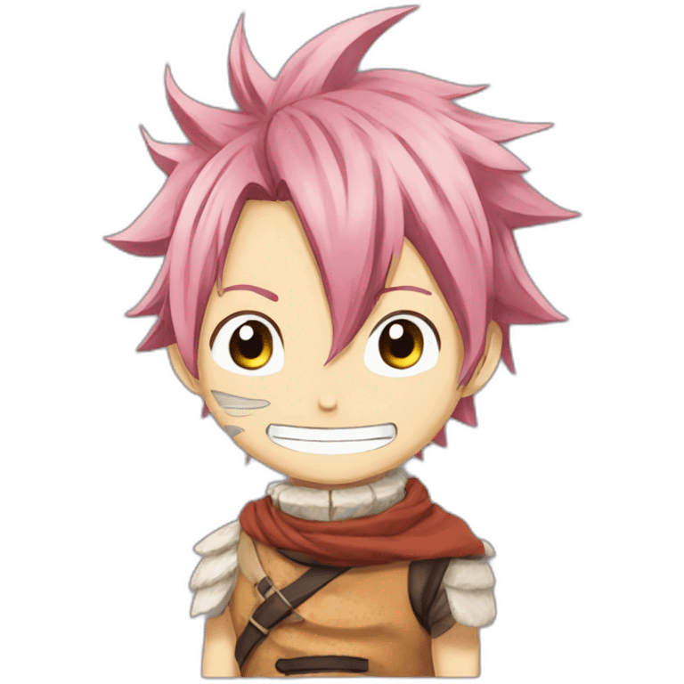 natsu from fairy tail anime ridong a horse art emoji