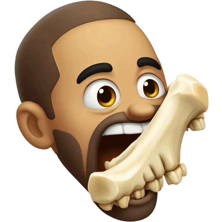 Jordan eating a bone emoji