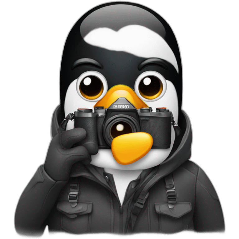 penguin photographer emoji