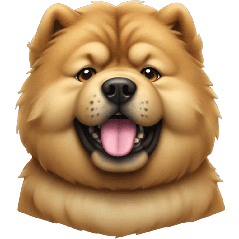 chow chow dog holding blunt  emoji