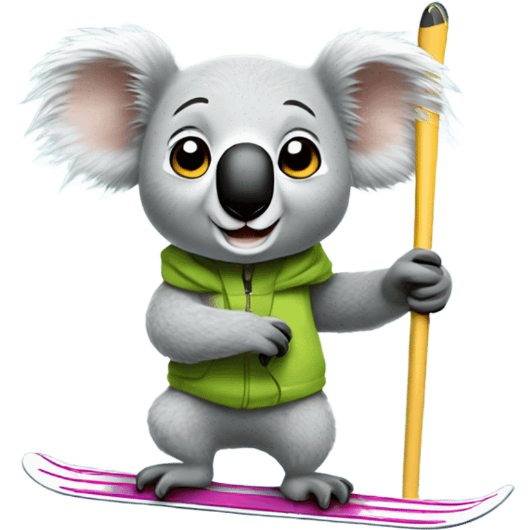 Koala on ski  emoji