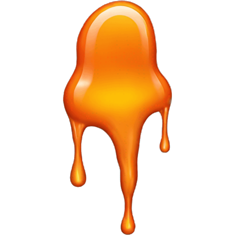 Melting iron, colour orange emoji