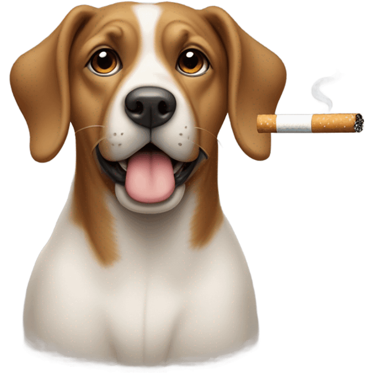 Dog smoking  emoji