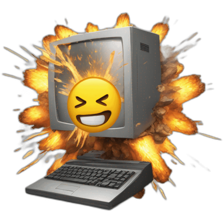 computer explosion emoji