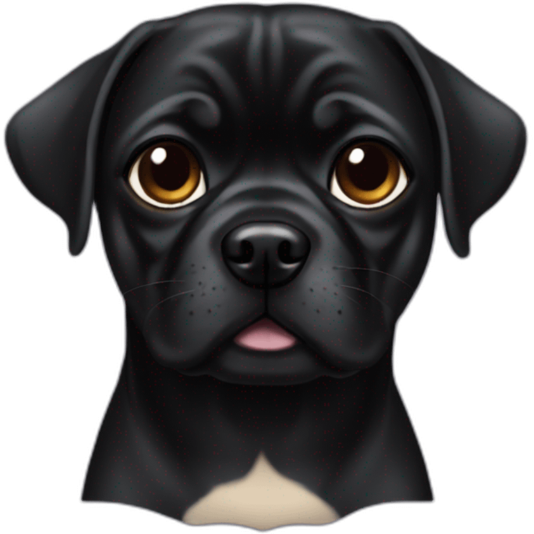 Black puggle emoji