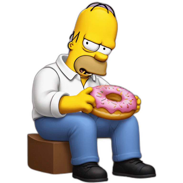 Homer Simpson eat Donuts emoji