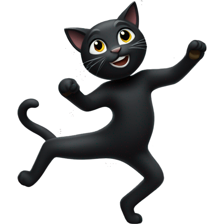 black cat dancing emoji