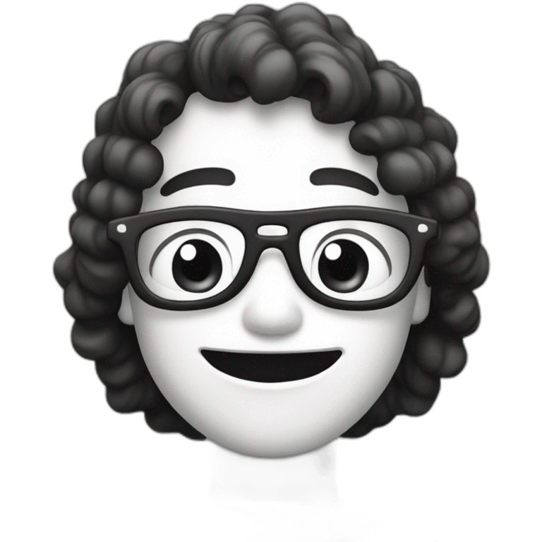 Cinéma in black and white emoji