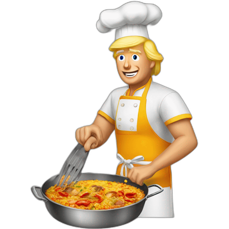 Trump cooking paella emoji