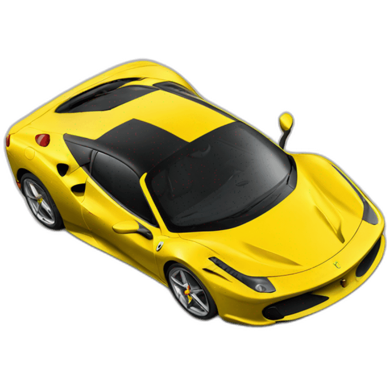 Ferrari jaune emoji