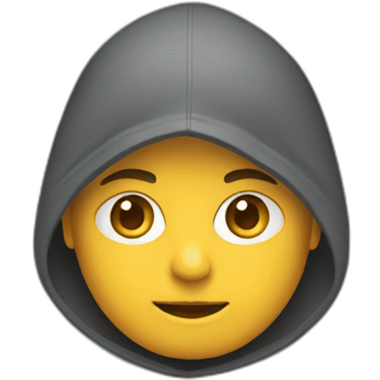 developer in a dark grey hoodie emoji